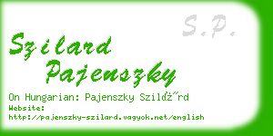 szilard pajenszky business card